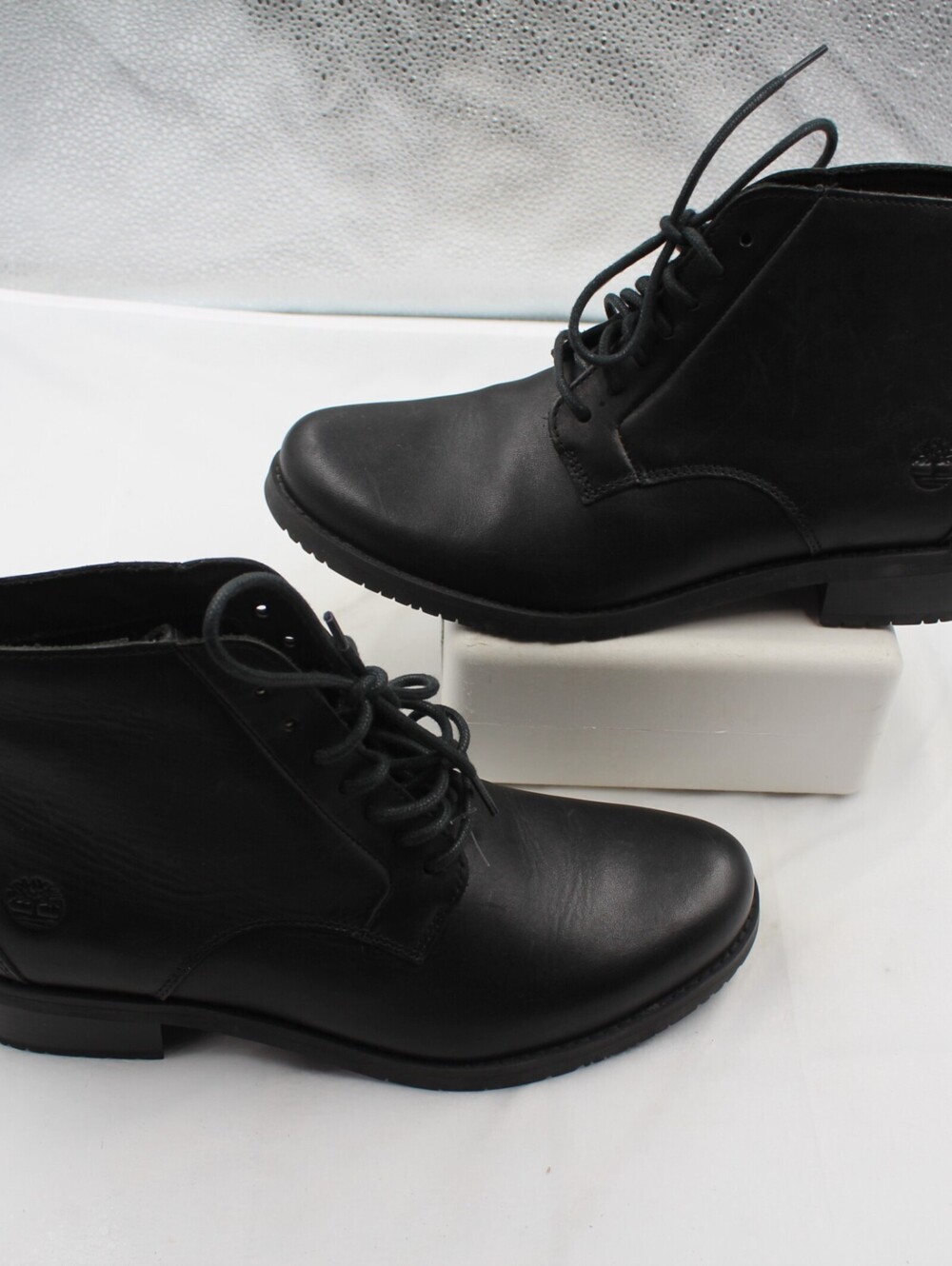 Timberland Mont Chevalier Mid Lace Up Women Size 9 Black Leather Boot